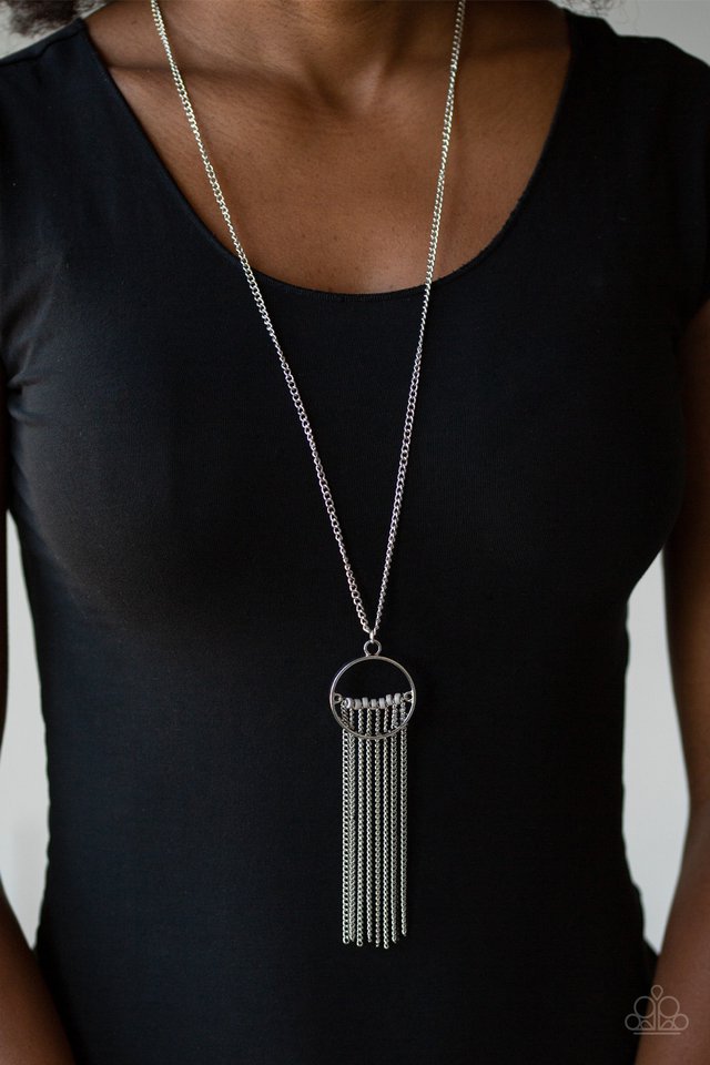 Terra Tassel - Silver Paparazzi Necklace