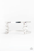 Glam Power - White Paparazzi Cuff Bracelet