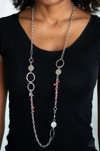 Unapologetic Flirt - Red Paparazzi Necklace