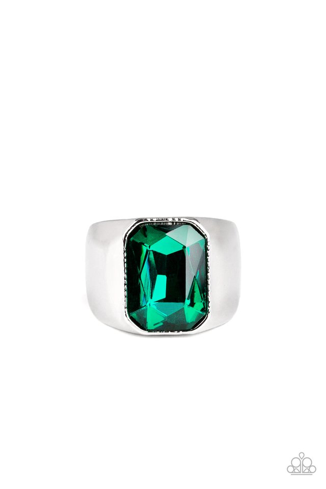 Scholar - Green-Paparazzi Ring (R370)