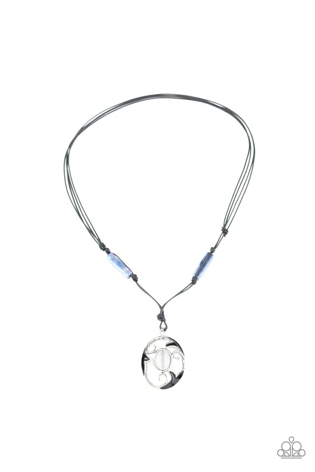 Paparazzi Short Urban Necklace - Tidal Talisman - Blue (PZ-716)