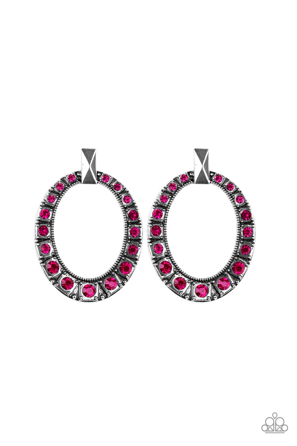All For GLOW - Pink-Paparazzi Earrings -