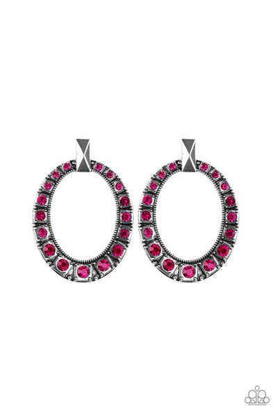 All For GLOW - Pink-Paparazzi Earrings -