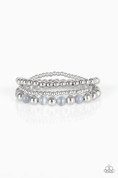 Always On The GLOW - Silver Paparazzi Bracelet (#1725)