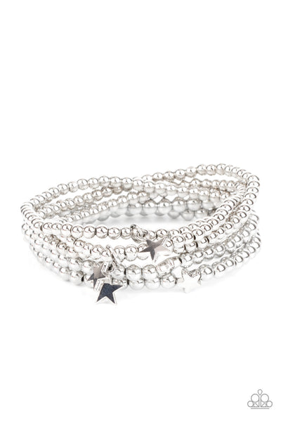 American All-Star - Silver Paparazzi Bracelet