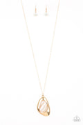 Asymmetrical Bliss - Gold Paparazzi Necklace (#2673)