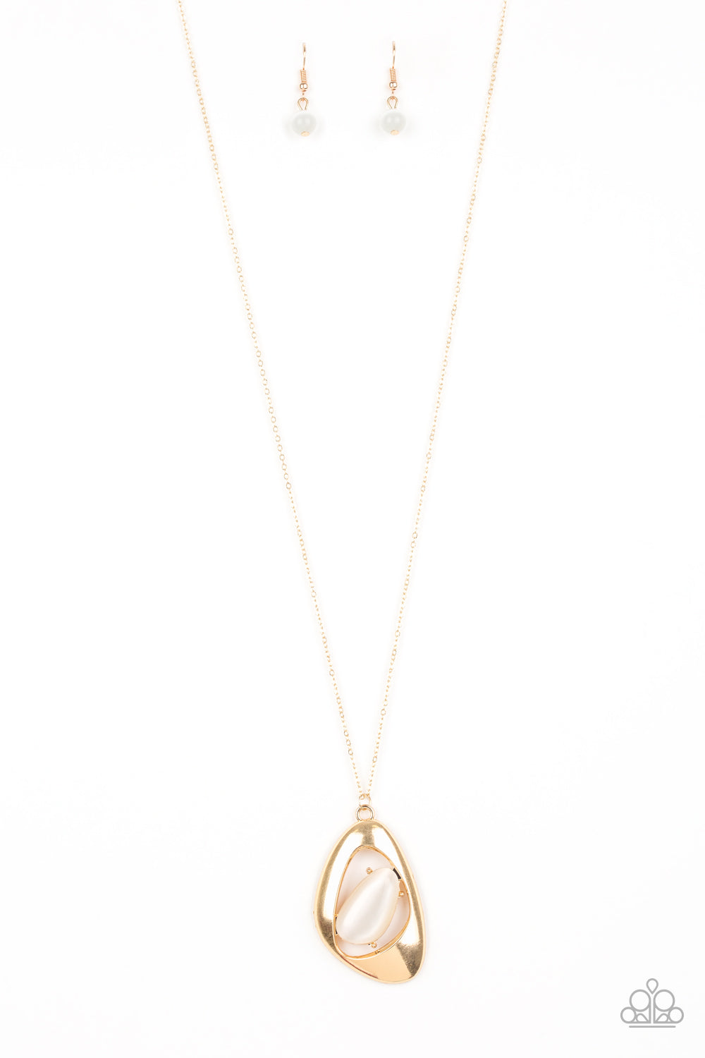 Asymmetrical Bliss - Gold Paparazzi Necklace (#2673)