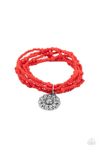 Badlands Botany - Red Paparazzi Bracelet (#4495)