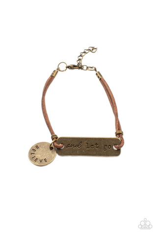 Believe and Let Go - Brass Paparazzi Bracelet