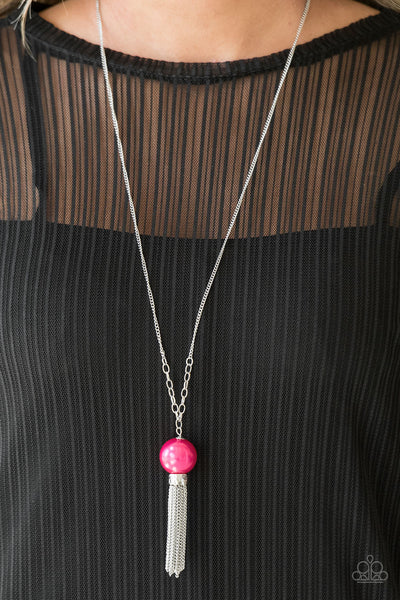 Paparazzi Long Necklace - Belle of the BALLROOM - Pink (PZ-800)