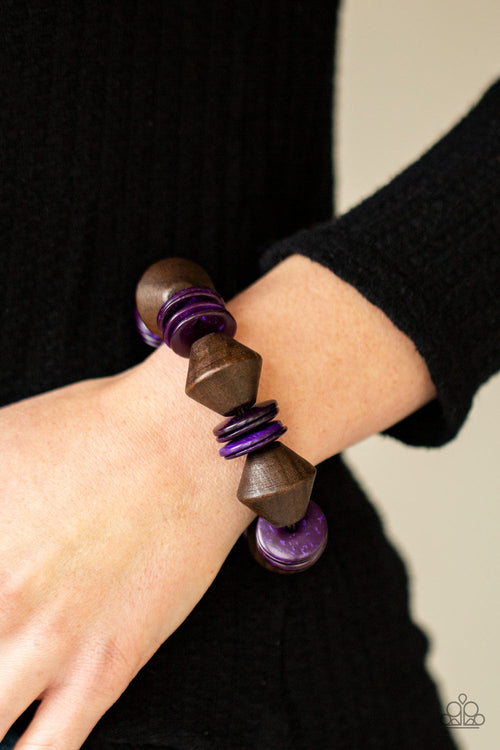 Bermuda Boardwalk - Purple Paparazzi Bracelet