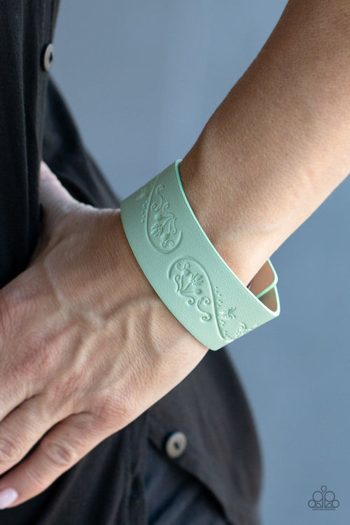 Butterfly Canopy - Green Paparazzi Wrap Bracelet (W131)