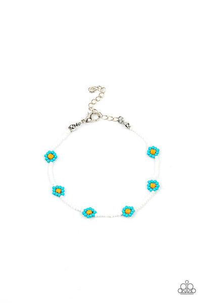 Camp Flower Power - Blue Paparazzi Bracelet