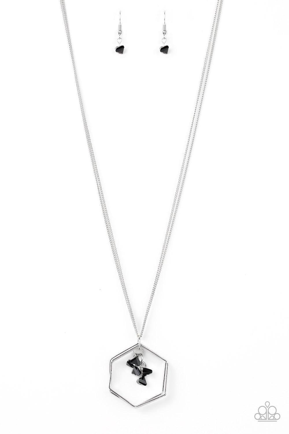 Chicly Geocentric - Black Paparazzi Necklace (#1815)