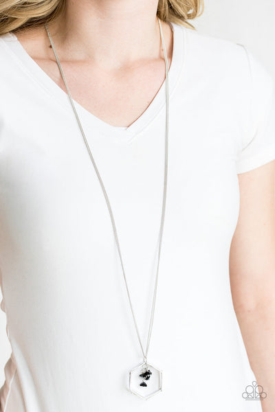 Chicly Geocentric - Black Paparazzi Necklace (#1815)