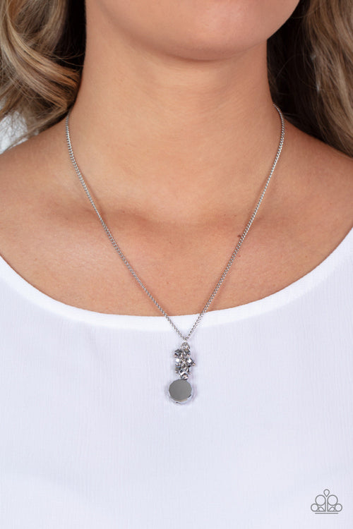 Clustered Candescence - Silver Paparazzi Necklace (#4498)