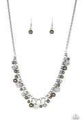 Coastal Cache - Green Paparazzi Necklace (#1632)