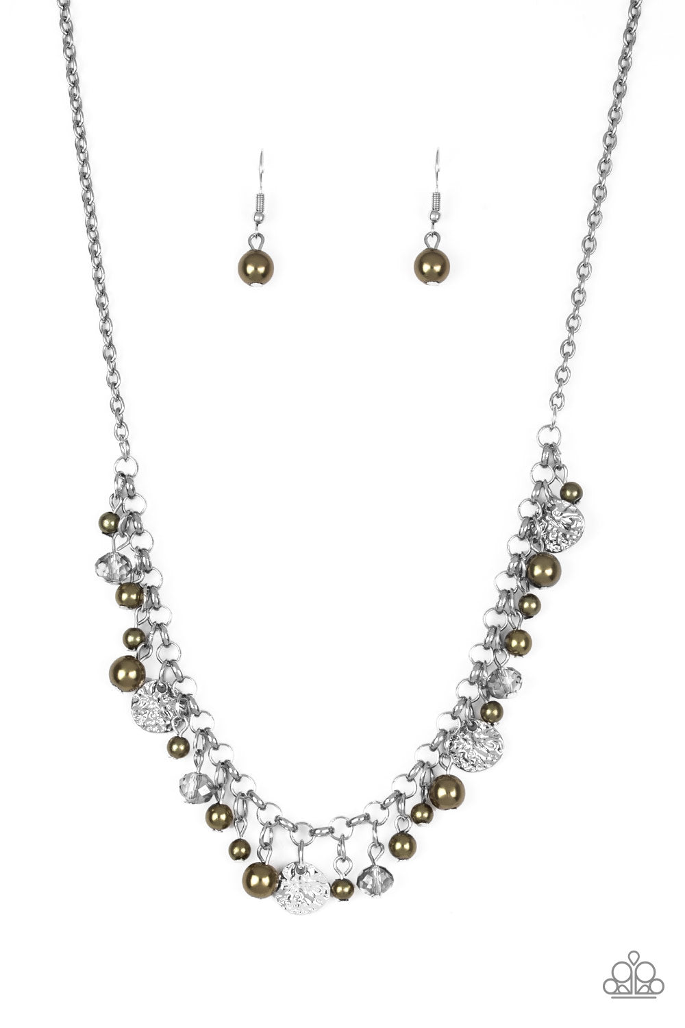 Coastal Cache - Green Paparazzi Necklace (#1632)