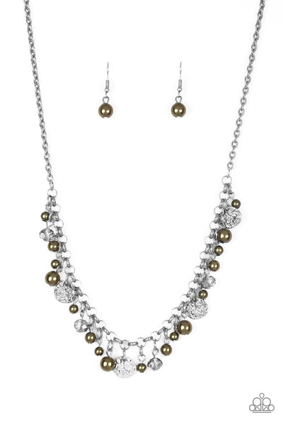 Coastal Cache - Green Paparazzi Necklace (#1632)