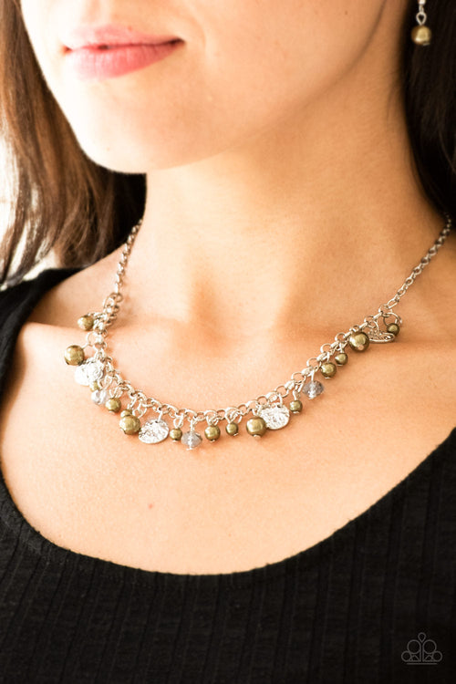 Coastal Cache - Green Paparazzi Necklace (#1632)
