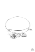 Come What May and Love It - White Paparazzi Bracelet (PZ-4213)
