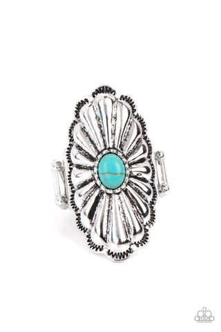 Cottage Couture - Blue Paparazzi Ring