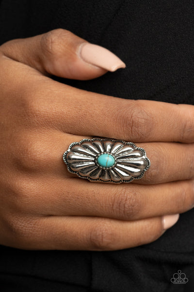 Cottage Couture - Blue Paparazzi Ring