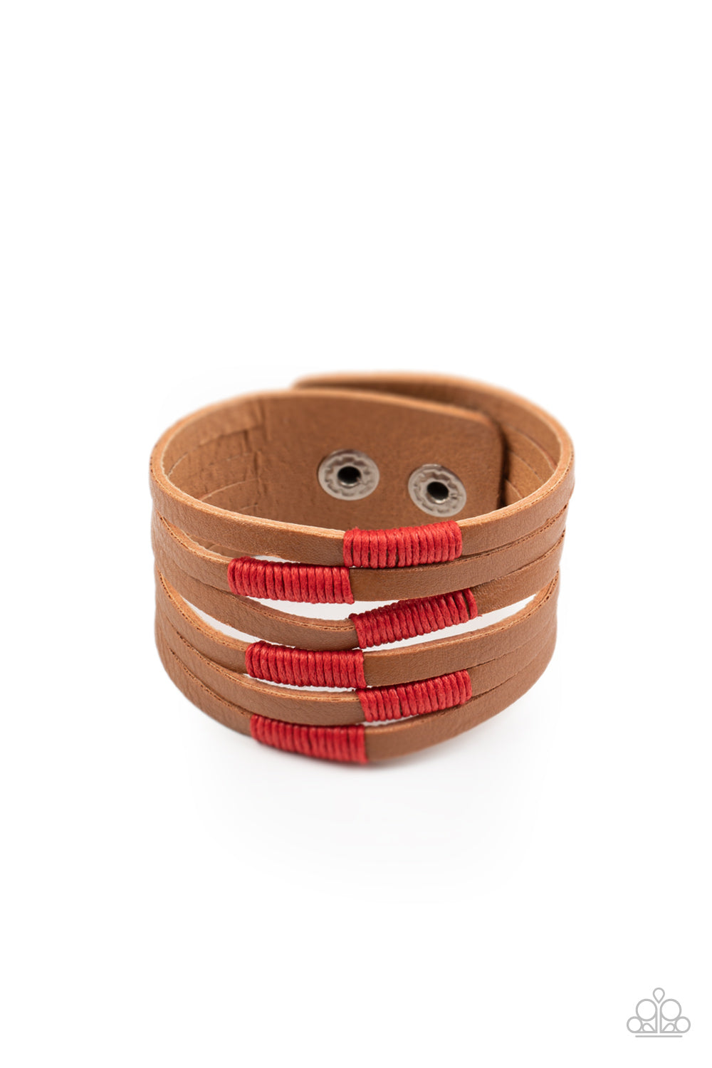 Country Colors - Red Paparazzi Wrap Bracelet (W115)