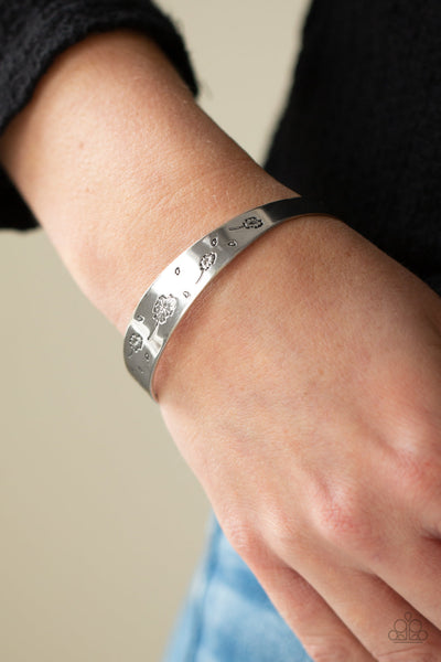 Dandelion Dreamland - Silver Paparazzi Bracelet