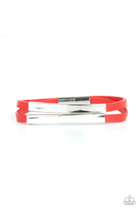 Dangerously Divine - Red Paparazzi Bracelet (#2922)