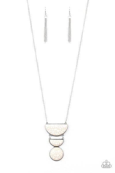 Desert Mason - White-Paparazzi Necklace