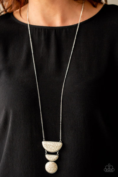 Desert Mason - White-Paparazzi Necklace