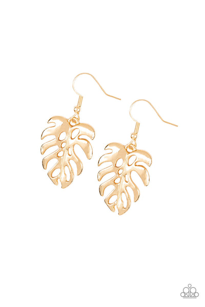 Paparazzi Earrings - Desert Palms - Gold (PZ-996)