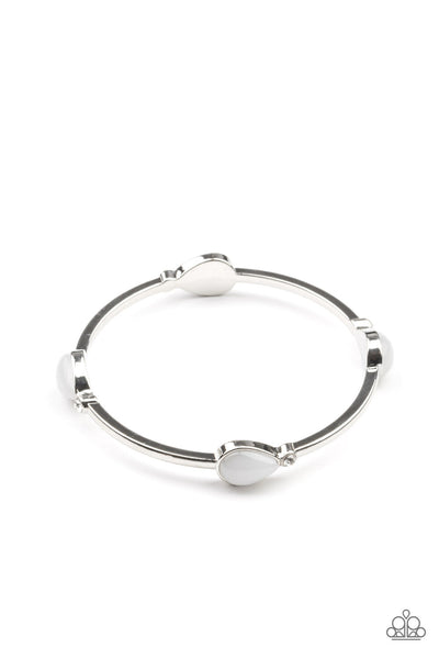 Dewdrop Dancing - White Paparazzi Bracelet