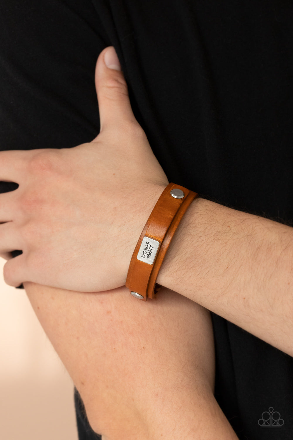 Dont Quit Now - Brown Paparazzi Bracelet (W155)