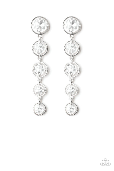 Paparazzi Earrings - Drippin In Starlight - White (#1653)