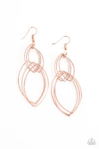 Endless Echo - Rose Gold-Paparazzi Earrings (#602)
