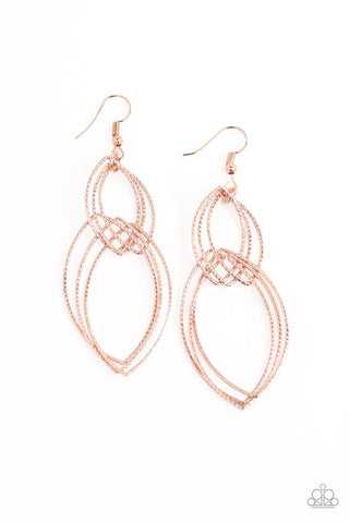 Endless Echo - Rose Gold-Paparazzi Earrings (PZ-602)