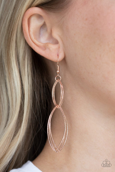 Endless Echo - Rose Gold-Paparazzi Earrings (#602)