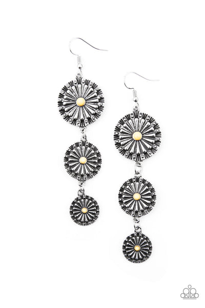 Festively Floral - Yellow Paparazzi Earrings