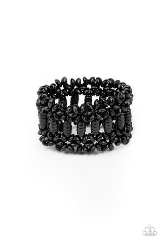 Fiji Flavor - Black-Paparazzi Bracelet (PZ-170)
