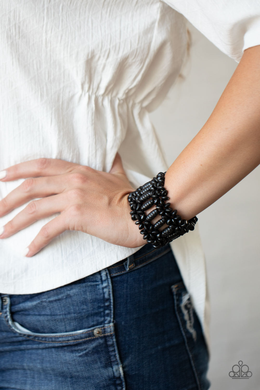 Fiji Flavor - Black-Paparazzi Bracelet (PZ-170)