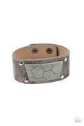 Geo Glamper - Silver Paparazzi Wrap Bracelet (W212)
