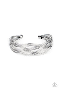 Get Your Wires Crossed - Silver Paparazzi Bracelet (#4336)