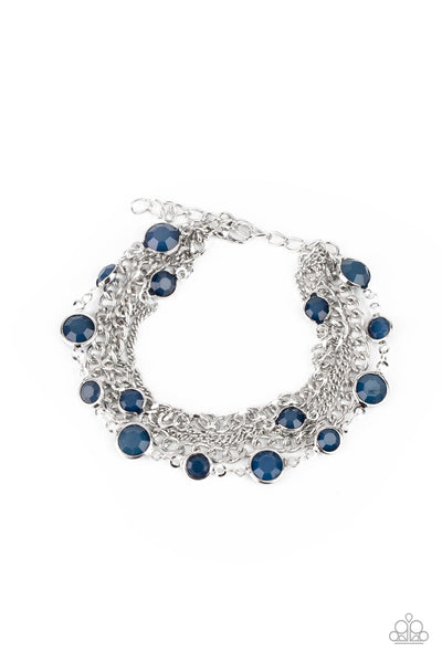 Glossy Goddess - Blue Paparazzi Bracelet (#4753)