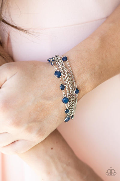 Glossy Goddess - Blue Paparazzi Bracelet (#4753)