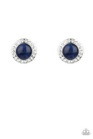 Glowing Dazzle - Blue Paparazzi Earrings