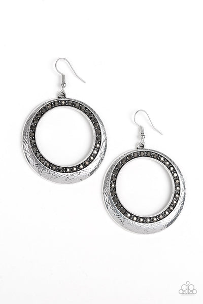 Paparazzi Fishhook Earrings - Go-Go Glow - Silver (PZ-182)