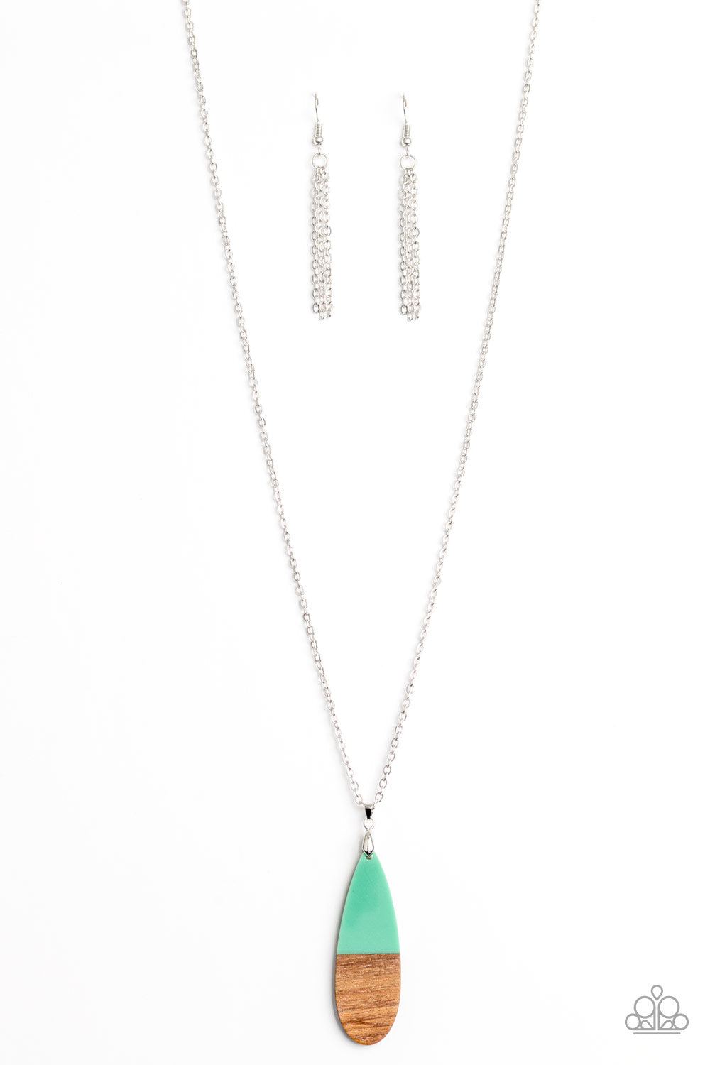 Going Overboard - Green-Paparazzi Necklace (PZ-589)