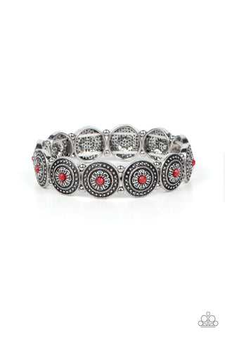 Granada Garden Party - Red Paparazzi Bracelet (#4802)